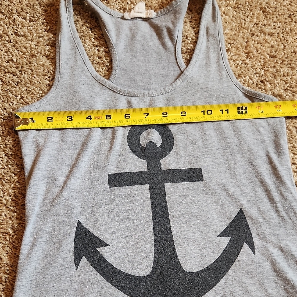 Light Gray Anchor Racerback Tank - Picture 4 of 7